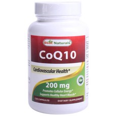 Best Naturals 無糖無麩質輔酶Q10膠囊 200mg, 1個, 120顆