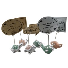 사진꽂이 메모꽂이 메모홀더 포토홀더 카페안내문 메모클립 돌상소품 홈데코 가격표스탠드 6개 SET, BOX1(달팽이/거북이/비행기)