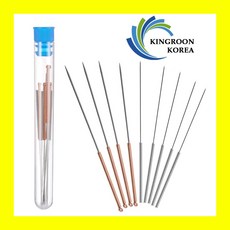 킹룬 3D 프린터 노즐 청소 바늘 스틸 니들 9개 세트, 1세트