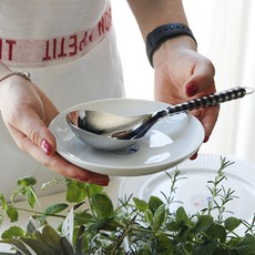 네바 316 유광 스텐 미니국자 앞접시국자 15color, 체크다크그린