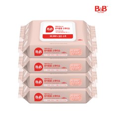 [60매x4팩] 비앤비 자몽식초를담은 유아용품 세정티슈 60매
