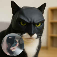 블링픽 고양이배트맨가면 2세대 배트켓 마스크 할로윈 코스프레 동물 가면, 1개