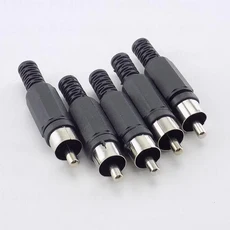 1-10개 3.5mm 6.3mm 잭 커넥터 스테레오 어댑터 RCA 오디오 모노 채널 플러그-스크류 터미널 플러그, 02 5pcs