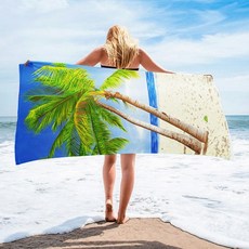 대형 비치타올 물놀이 타월 수영 수건 야자수, 상세페이지 참조, 1개