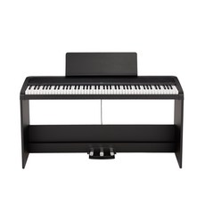 Korg B2SP 88鍵數位電鋼琴，輕巧琴鍵設計，附贈耳機, 1個, 單鍵盤+原廠木架+琴椅+三踏板（黑）, 黑色