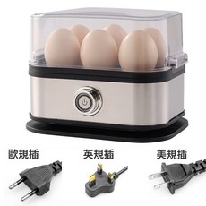 Quality Egg Cooker煮蛋器多功能家用小型全自動蒸雞蛋電商, 黑色:美規插頭-110V