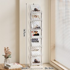 아크릴 잡지꽂이 앨범 홍보책자 매장진열대 잡지거치대 스탠드 잡지꽂이 6/7/8 단, 7단, 투명