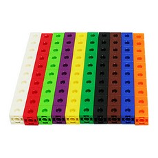 연결 큐브 (2cm/100개/10색 고급형) 수학도형완구 사각블록, 1세트