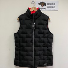 跩狗嚴選 極度乾燥 Superdry 雙面穿背心，運動訓練，防潑水，保暖科技棉，黑橘色, 1個