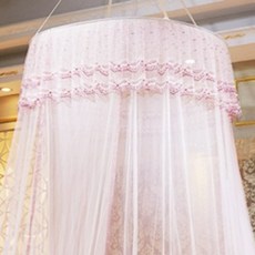 연핑크 모기장캐노피 가정용모기장 슈퍼싱글침대모기장