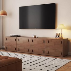 中古風斗櫃 小戶型客廳家用復古組合櫃 電視櫃 實木五斗櫃 收納櫃 卡門床頭櫃, 1個, 1個卡門櫃-胡桃色(多個可DIY組合家具,45x40x50cm, 胡桃色