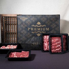 소고기 구이용 선물세트 1.2kg 부직포가방 갈비살+살치살+등심+부채살+우삼겹 개별 소분포장, 1개