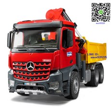 Bruder 03651 賓士 Arocs 1/16 靜態 10輪貨車 附吊臂 非遙控 拖車砂石車, 1個, 郵局到付