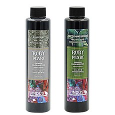 인더스 루비펄 헤어왁싱 300ml 회색 그레이 카키색상칼라 헤어매니큐어 산성코팅 옻안타는염색약 흰머리 새치커버 미용실, 카키브라운