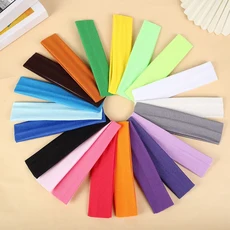 5PCS 야외 스포츠 머리띠 도매 피트니스 Hairbands 여자 헤어 랩 중괄호 탄성 사이클링 요가 실행 운동, 01 모든 사이즈에 적합, 08 Random Color