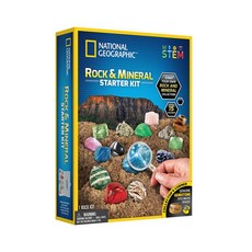 관찰력 지질학 탐구놀이 원석발굴 보관패키지 화석깨기 발굴키트 실내놀이용, 1개