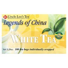 Uncle Lee's Tea Legends China 백차 100개 티백 낱개 포장 150g(5.29온스)