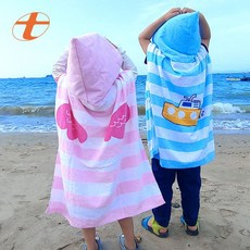 탑나이스 유아동 후드목욕 수영 물놀이 가운 수건 유아동 순면후드 비치타월 목욕 수영 물놀이 가운 수건+글로벌커머스랩벌Shop