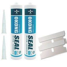 오공 다용도 무초산 실리콘 투명 칼날 세트, 2개