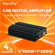 Navifly 4 채널 디지털 자동차 앰프 4*100W+1*280W 안드로이드 라디오용 DSP 오디오 프로세서 패시브 서브