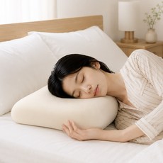 템퍼 베개 경추 옆잠 에르고 메모리폼 베개, 1개, 아이보리화이트