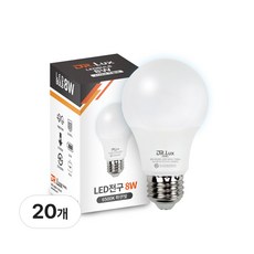 닥터룩스 LED 전구 8W, 주광색, 20개