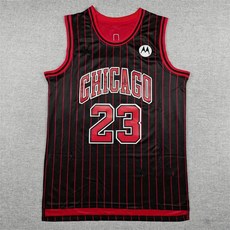 시카고 불스 농구 유니폼 블랙 스트라이프 자수 나시 조끼 NBA 조던 23번