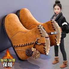 兒童博肯皮靴2025年秋冬季英倫防滑軟底加絨靴子中大童馬丁靴棉靴, 駝色,30碼內長18.8cm