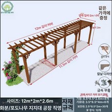 정자 야외 파고라 캐노피 펜션 공원 가제보 전원주택 팔각정 농막 바베큐장 팔각, 덮개형 12mx2mx2.6m+코너 꽃 12개