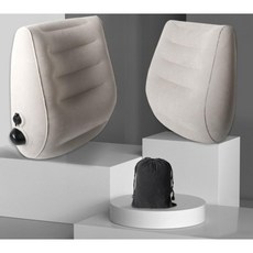 차박 여행용 경량 자충 베개 허리 쿠션 에어 필로우 요추 가능 휴대 그레이, 01.그레이