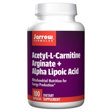 Jarrow FORMULAS 賈羅公式 乙醯左旋肉鹼精胺酸鹽&α-硫辛酸膠囊, 100顆, 1罐