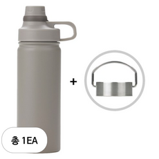 글라스락 듀얼 리드 텀블러 A TYPE, 데저트 그레이, 500ml, 1개