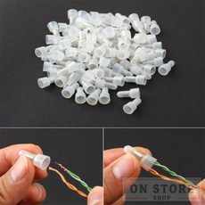 케이블 전선연결 커넥터캡 지름3mm 소100개 배선공사, 100개
