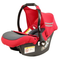 tonybear 嬰兒提籃汽座 0-15月 輕巧便攜 透氣舒適 安全可靠, 紅色