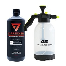 루미너스 에스 프리워시 디테일링썸 압축분무기 세트 산성 프리워시 카샴푸 물때제거제, 1개, 1L