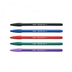 모나미 프러스펜 3000 단색(12자루) 흑 적 청 녹 보(수성펜), 흑색