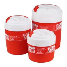 미니비 보온 보냉 물통 3size 2.3L 3.3L 7L 대용량물통 캠핑물통 국통 등산물통 낚시물통, 레드
