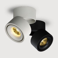 원형 COB 스포트 직부등 핀조명 에코 자라 12W 전구색 각도조절 KS, 에코자라12W (블랙) 전구색(노란빛)