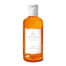 AURA-SOMA金色花朵沐浴露250ml，天然花朵精華，溫和潔淨保濕，舒緩身心壓力，提升肌膚防禦力, 1個, 250ml 8.45fl.oz