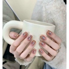 Miri&Ju 데일리 디자인 셀프 네일아트 붙이는 네일팁 24P, 1개, 01-메라드 큐빅