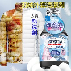 桃園出貨 羽絨服幹洗劑 羽絨清潔劑 棉服清潔劑 去汙劑 乾洗噴霧 羽絨服泡泡慕斯 羽絨被乾洗劑 衣物乾洗劑 衣物清潔劑, 1個, 羽絨服幹洗劑,1瓶裝
