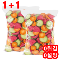 1+1건야채 믹스칩 말린 당근 무가당 과일칩 동결건조야채칩 새해 필수, 2개, 250g