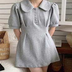 카라 미니 원피스 하객룩 면 여름 원피스