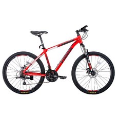 BIKEDNA M116 26吋SHIMANO21速鋁合金碟剎鋁合金登山車山地車, 紅黑白, 1個