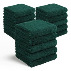 코튼클라우드 호텔수건 데일리 팔레트 타올 150g, 포레스트그린, 15개