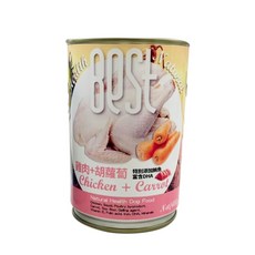 喵啾寵物小舖 倍思特 頂級養生狗罐頭 雞肉+胡蘿蔔 410g, 雞, 1罐