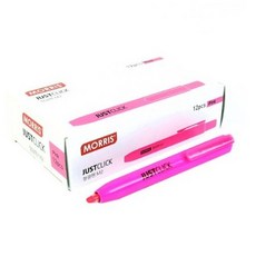 저스트클릭 형광펜 M2, 핑크, 12개