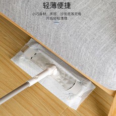 靜電除塵紙拖把 一次性免洗 乾濕兩用 吸附毛髮 家用地板清潔, 1個, 懶人除塵清潔即用即拋乾溼兩用,散裝2抽溼巾無拖把