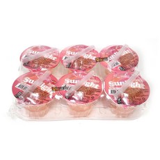 썬라이트 6개입 1팩 복숭아 얼려먹는 젤리 쥬스 여름 간식, 180ml, 6개