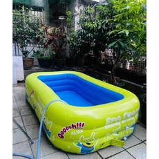 ZIPIA 물놀이 미끄럼틀 가정용 에어 풀장 워터 슬라이드 1개, C. 세눈수영장(210x135x51cm)